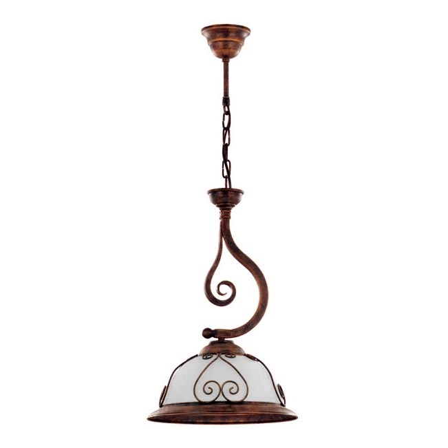 Kemar VE/1 - Lámpara colgante VERDA 1xE27/60W bronce