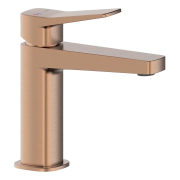 KFA Armatura 4522-815-34 - Grifo de lavabo + válvula de desagüe MALAGA 15,9 cm oro rosa