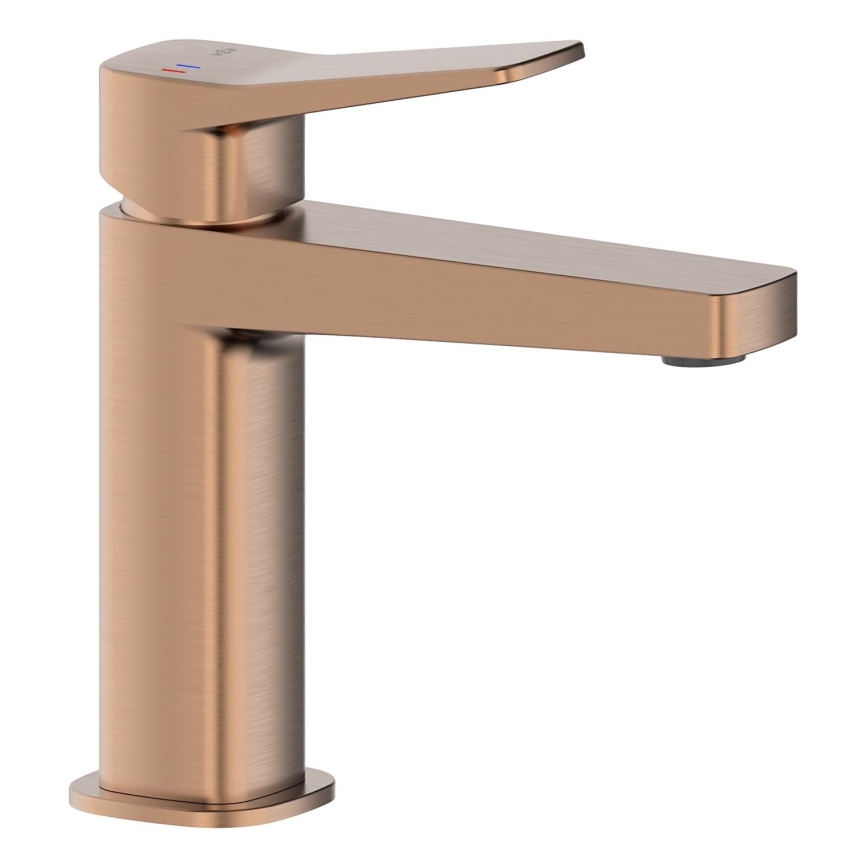 KFA Armatura 4522-815-34 - Grifo de lavabo + válvula de desagüe MALAGA 15,9 cm oro rosa