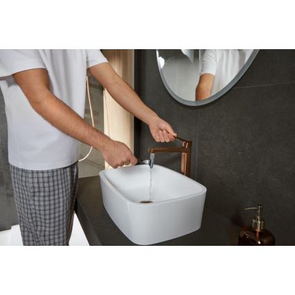KFA Armatura 4522-815-34 - Grifo de lavabo + válvula de desagüe MALAGA 15,9 cm oro rosa