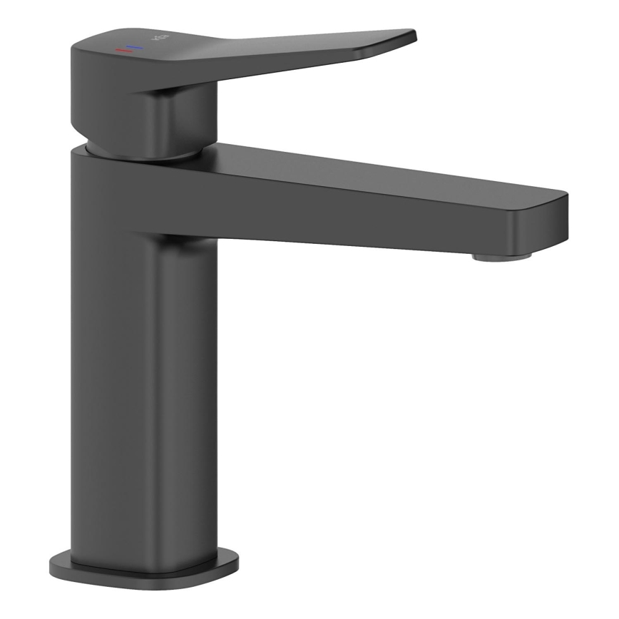 KFA Armatura 4522-815-81 - Grifo para lavabo + desagüe MALAGA 15,9 cm negro