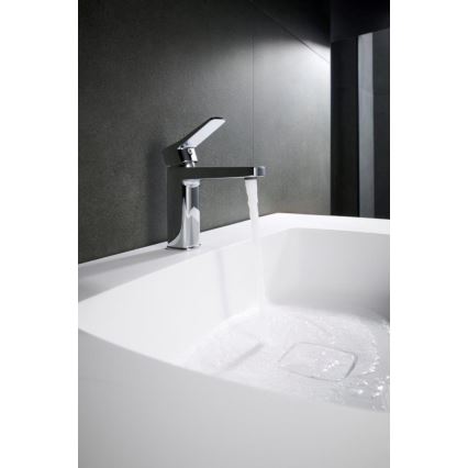 KFA Armatura 4522-825-00 - Grifo de lavabo + válvula de desagüe MALAGA 17 cm cromo brillante