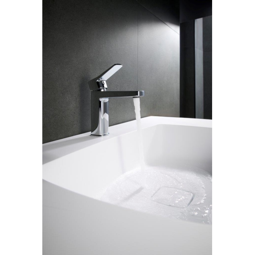 KFA Armatura 4522-825-00 - Grifo de lavabo + válvula de desagüe MALAGA 17 cm cromo brillante