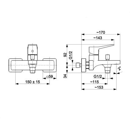 KFA Armatura 4524-010-61 - Grifo de bañera MALAGA gris metálico