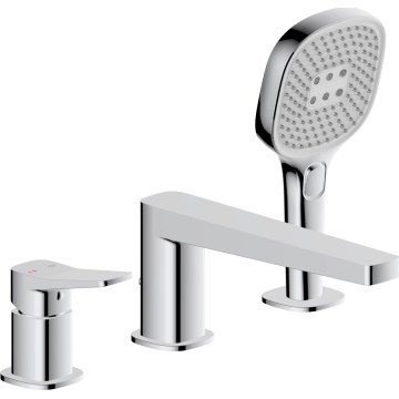 KFA Armatura 4525-210-00 - Batería de bañera de 3 orificios MALAGA cromo brillante