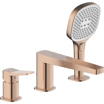 KFA Armatura 4525-210-34 - Grifo de bañera de 3 orificios MALAGA oro rosa