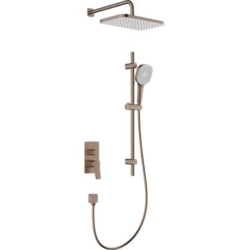 KFA Armatura 4529-301-34 - Set de ducha con grifería empotrada MALAGA oro rosa