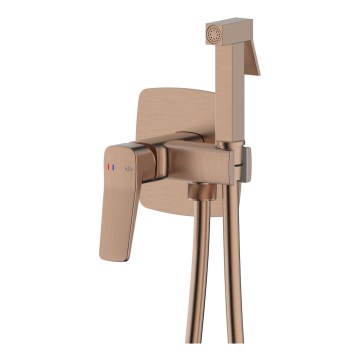 KFA Armatura 4529-512-34 - Grifo de bidé con rociador para instalación empotrada MALAGA oro rosa