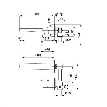 KFA Armatura 4529-810-34 - Grifo para lavabo para instalación empotrada MALAGA oro rosa