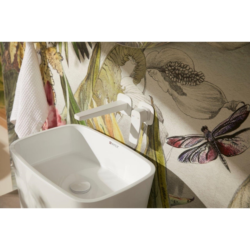 KFA Armatura 4529-810-44 - Grifo de lavabo para instalación empotrada MALAGA blanco