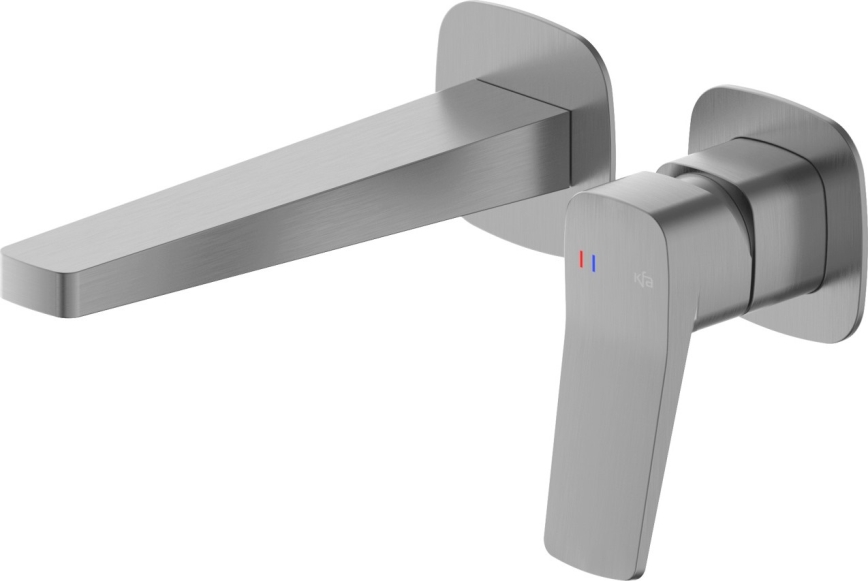 KFA Armatura 4529-810-61 - Grifo de lavabo para instalación empotrada MALAGA gris metálico