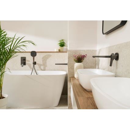 KFA Armatura 4529-810-61 - Grifo de lavabo para instalación empotrada MALAGA gris metálico