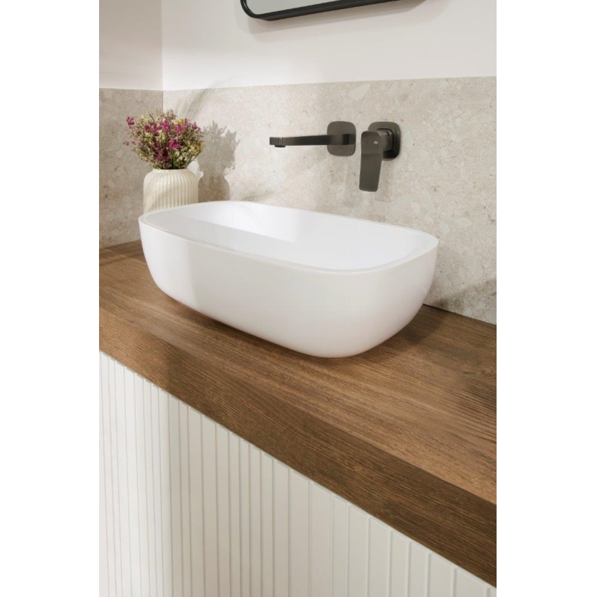 KFA Armatura 4529-810-61 - Grifo de lavabo para instalación empotrada MALAGA gris metálico