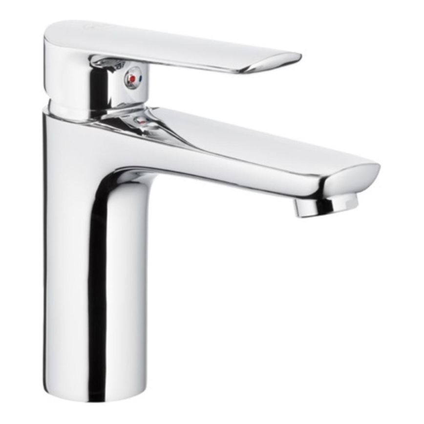 KFA Armatura 5022-815-00 - Grifo de lavabo + desagüe con rebosadero TANZANIT 15,4 cm cromo brillante