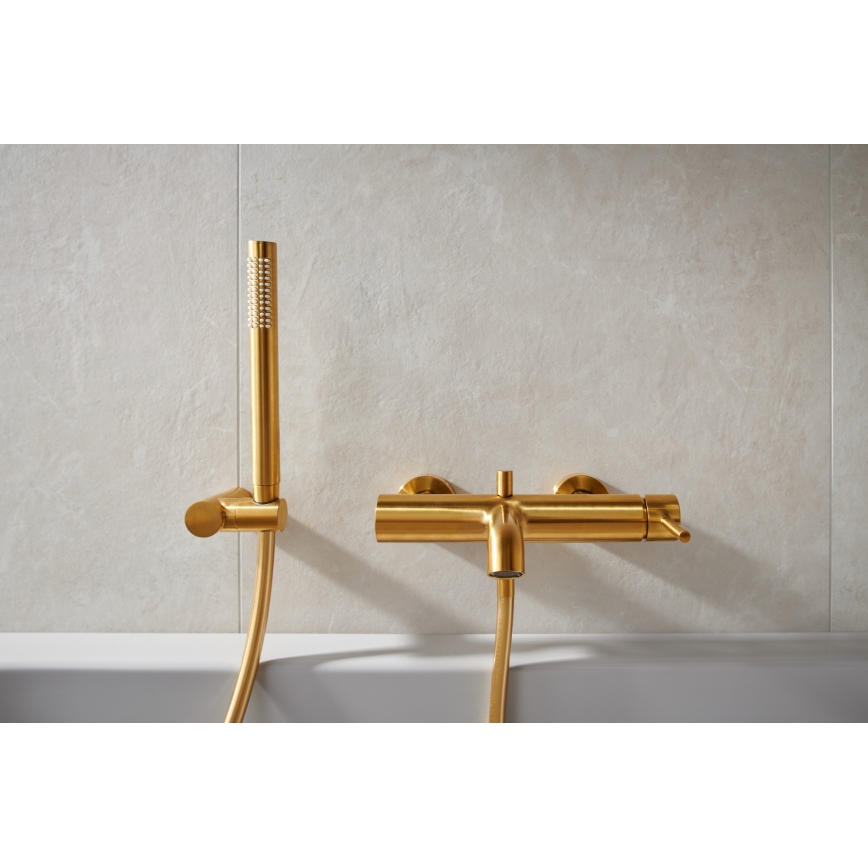 KFA Armatura 5034-520-31 - Conjunto de baño con grifo MOZA oro cepillado