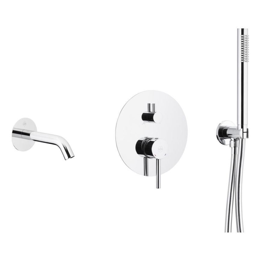 KFA Armatura 5039-401-00 - Juego de baño con grifo empotrado MOZA cromo brillante