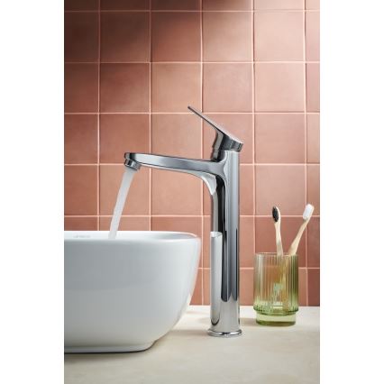 KFA Armatura 5552-712-00 - Grifo para lavabo + desagüe con rebosadero OTAVA 30,2 cm cromo brillante