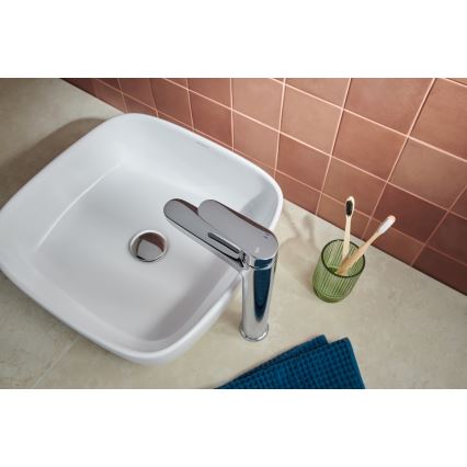 KFA Armatura 5552-712-00 - Grifo para lavabo + desagüe con rebosadero OTAVA 30,2 cm cromo brillante