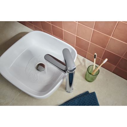 KFA Armatura 5552-712-00 - Grifo para lavabo + desagüe con rebosadero OTAVA 30,2 cm cromo brillante