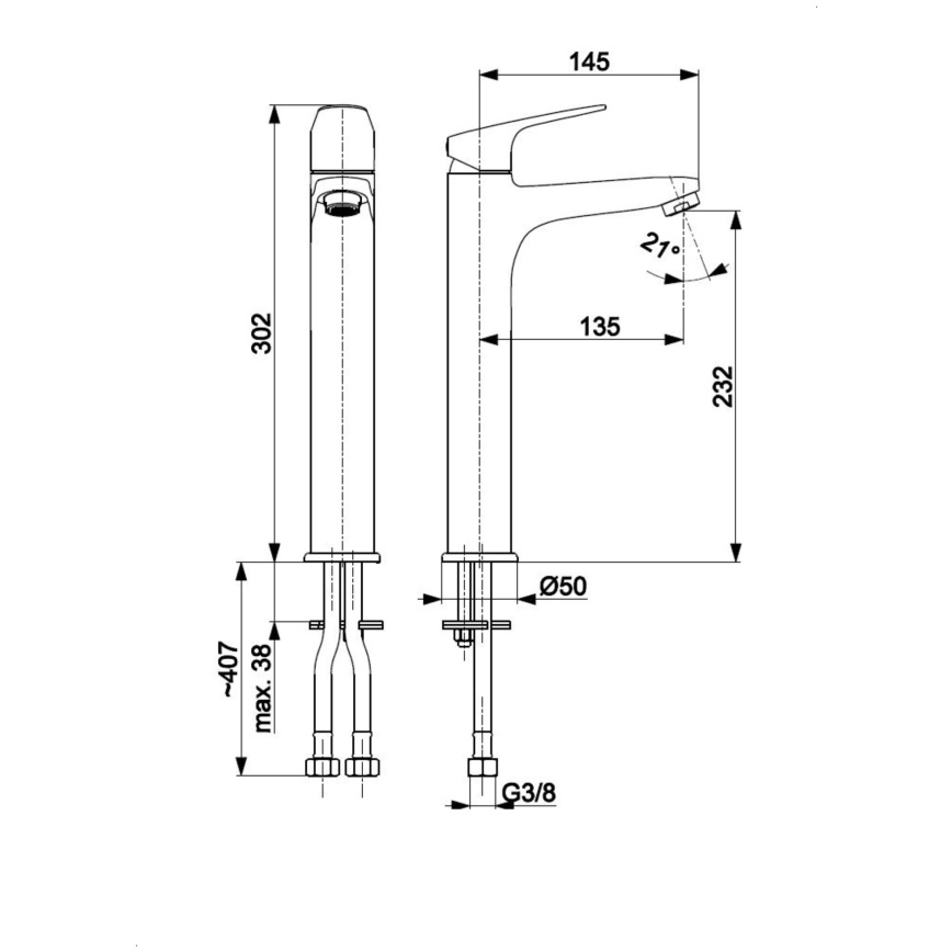 KFA Armatura 5552-712-81 - Grifo para lavabo + desagüe con rebosadero OTAVA 30,2 cm negro mate