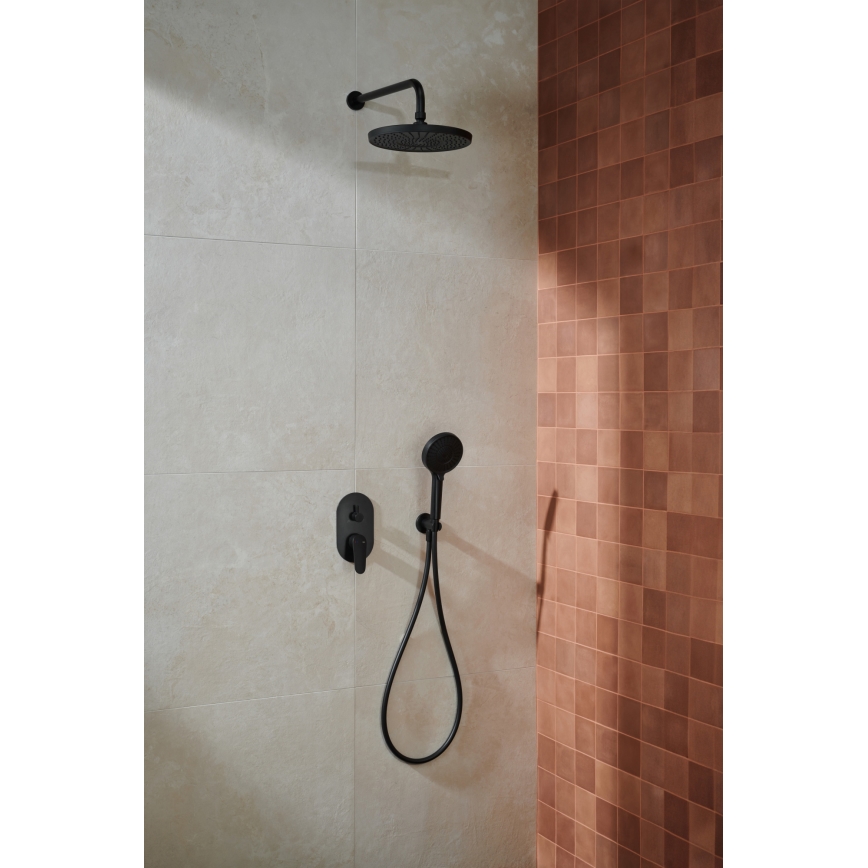 KFA Armatura 5559-501-81 - Juego de ducha con grifo empotrado OTAVA negro mate
