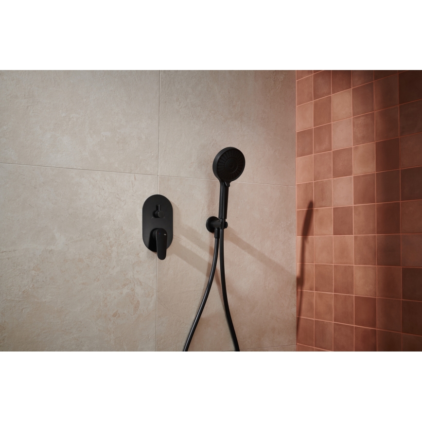 KFA Armatura 5559-501-81 - Juego de ducha con grifo empotrado OTAVA negro mate