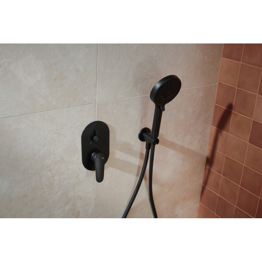 KFA Armatura 5559-501-81 - Juego de ducha con grifo empotrado OTAVA negro mate