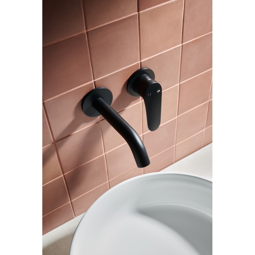 KFA Armatura 5559-810-81 - Grifo de lavabo para instalación empotrada OTAVA mate negro