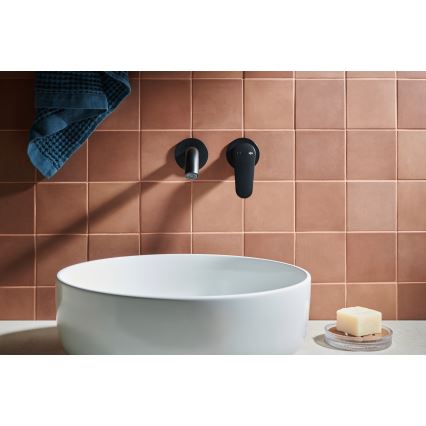 KFA Armatura 5559-810-81 - Grifo para lavabo para instalación empotrada OTAVA negro mate