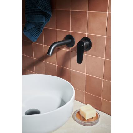KFA Armatura 5559-810-81 - Grifo para lavabo para instalación empotrada OTAVA negro mate