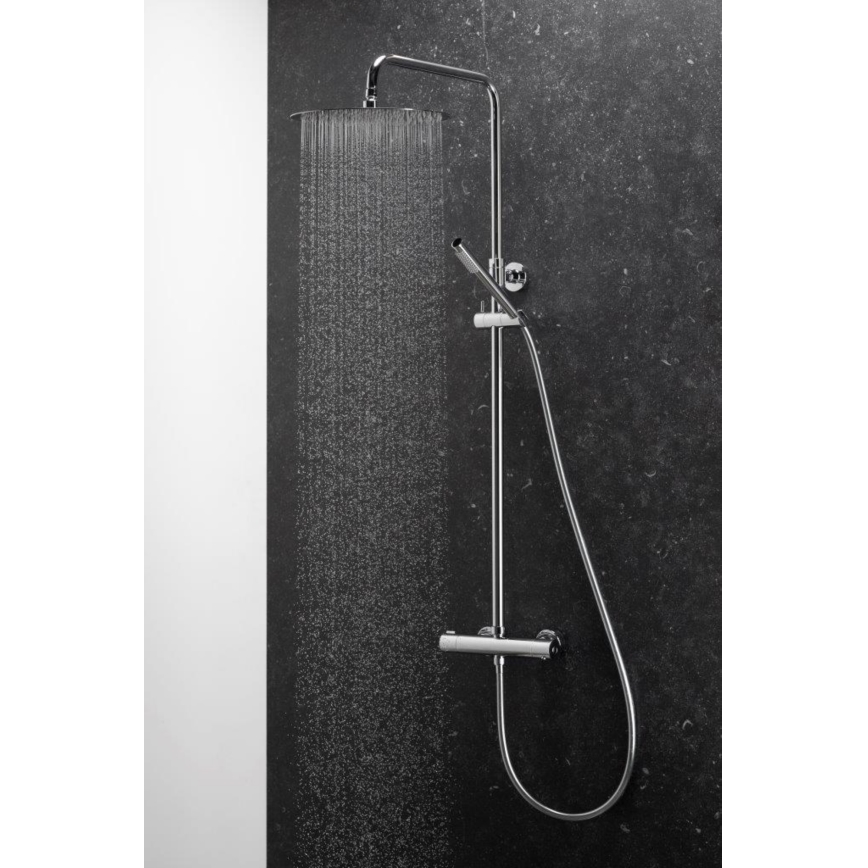 KFA Armatura 5736-920-00 - Conjunto de ducha con grifo termostático MOZA cromo brillante