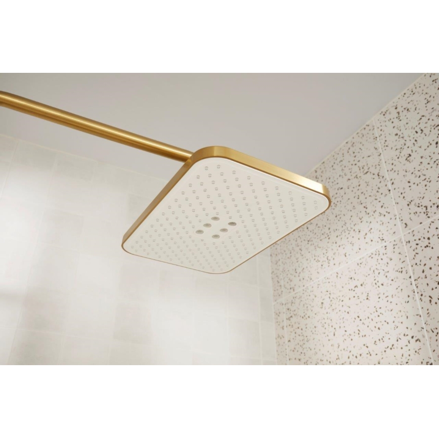 KFA Armatura 5756-910-31 - Set de ducha con grifería termostática MALAGA, acabado oro cepillado