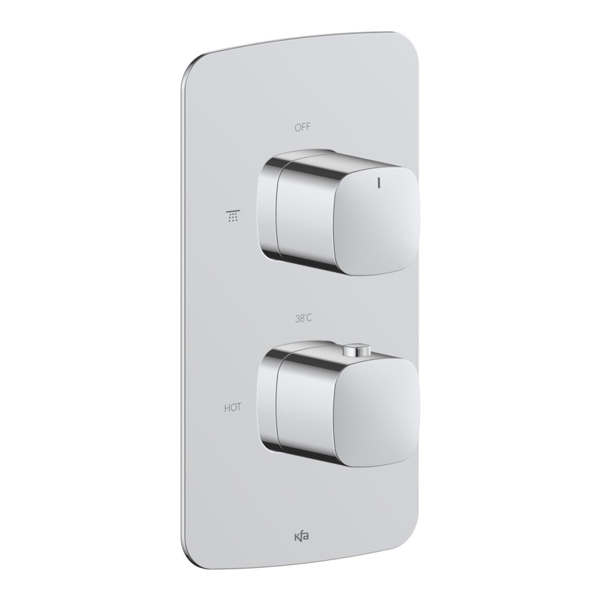 KFA Armatura 5759-001-00 - Mezclador termostático para ducha empotrado MALAGA, cromo brillante