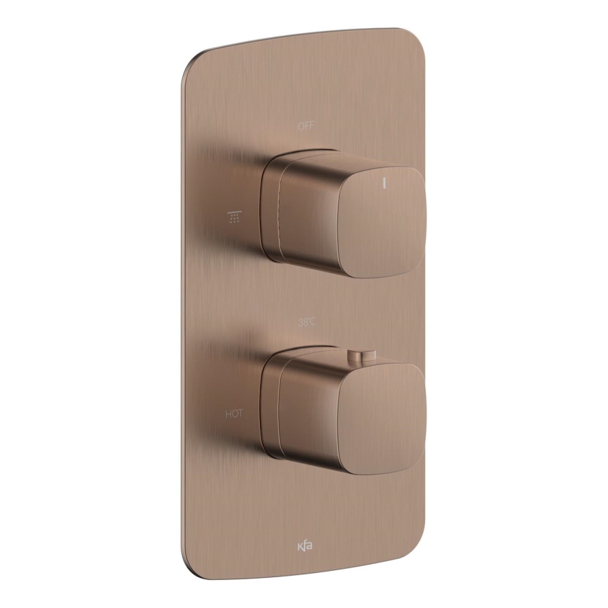 KFA Armatura 5759-001-34 - Mezclador termostático de ducha para instalación empotrada MALAGA oro rosa