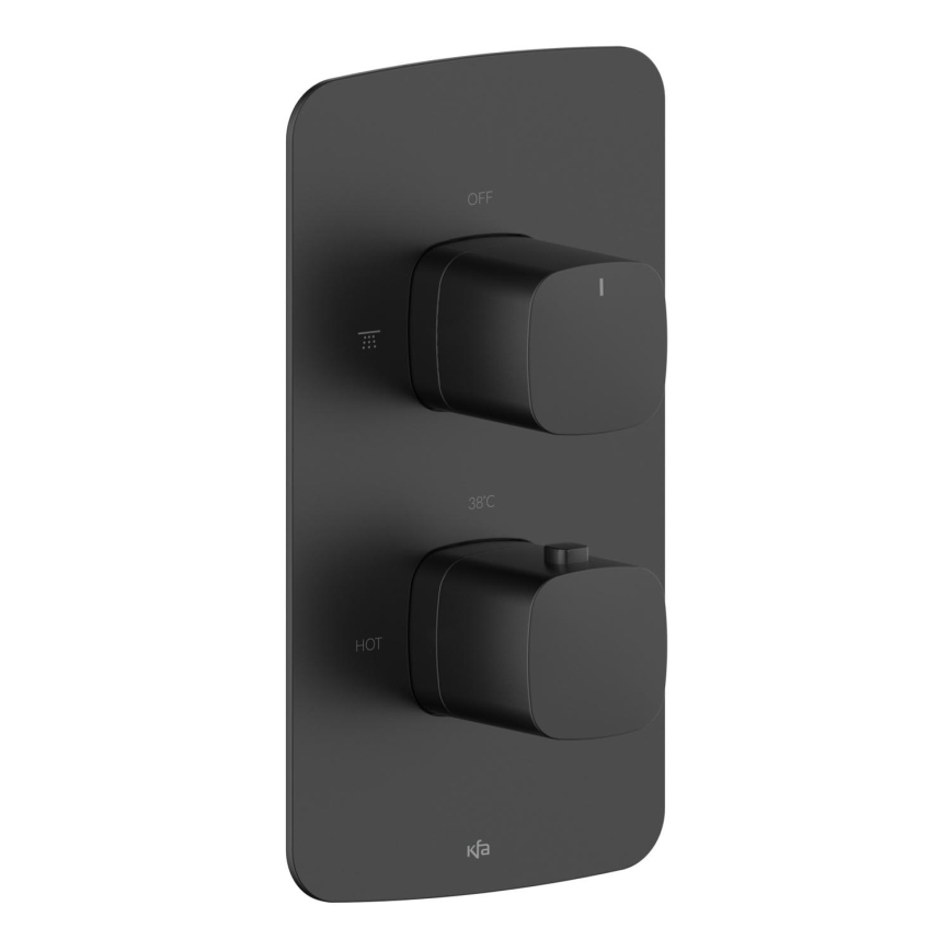 KFA Armatura 5759-001-81 - Mezclador termostático de ducha para instalación empotrada MALAGA negro
