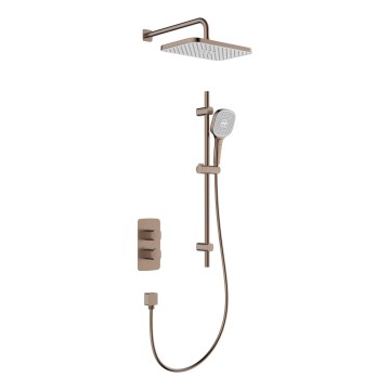 KFA Armatura 5759-301-34 - Conjunto de ducha con grifo termostático empotrado MALAGA oro rosa