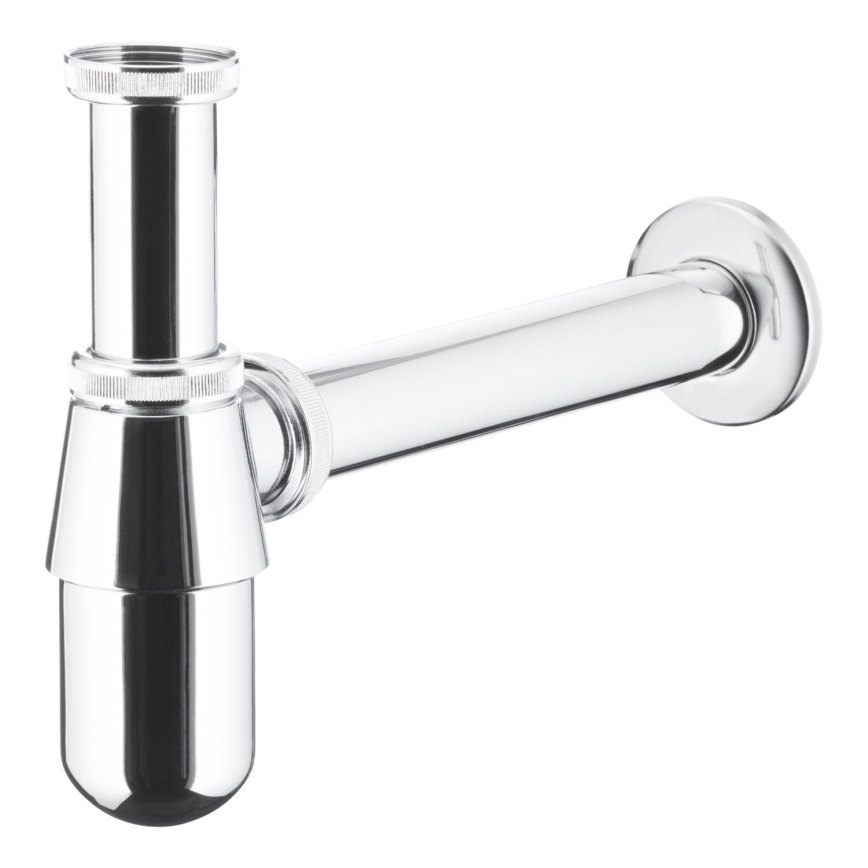 KFA Armatura 601-054-00 - Sifón de lavabo botella cromo brillante