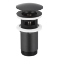 KFA Armatura 660-254-81 - Desagüe para lavabo con rebosadero CLICK-CLACK d. 6,6 cm latón/negro mate