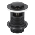 KFA Armatura 660-354-81- Desagüe para lavabo con rebosadero CLICK-CLACK d. 6,2 cm láton/negro mate