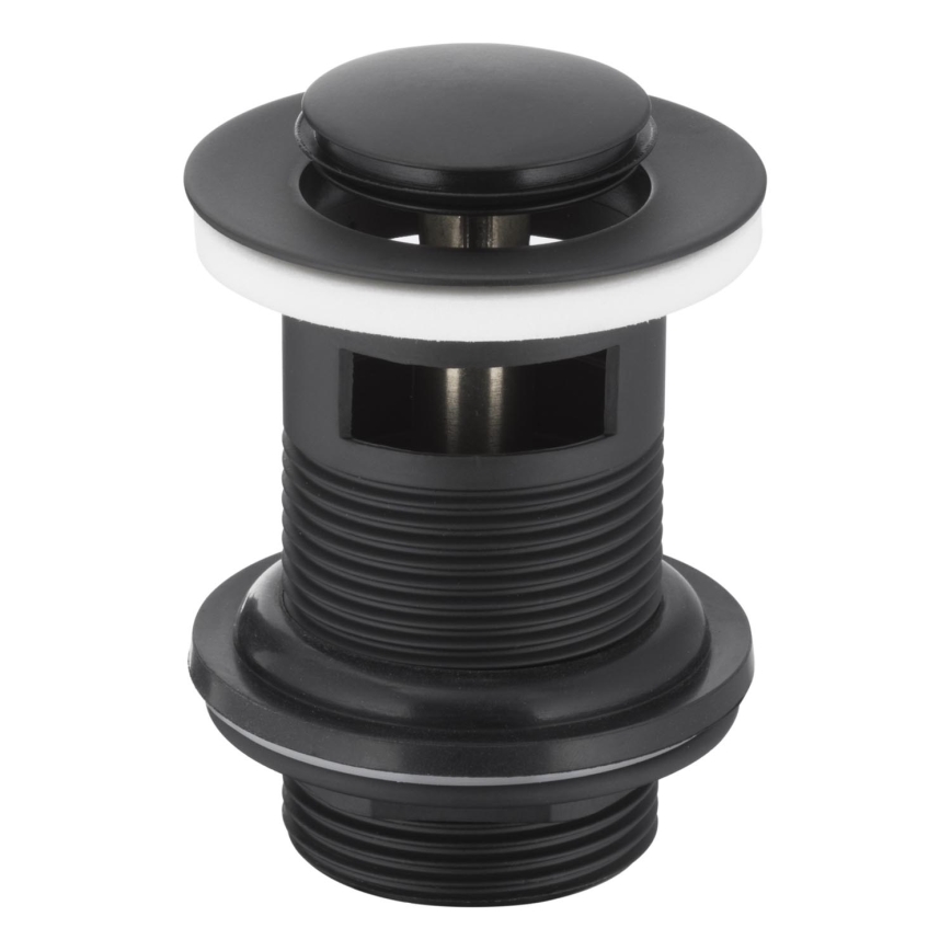KFA Armatura 660-354-81- Desagüe para lavabo con rebosadero CLICK-CLACK d. 6,2 cm láton/negro mate
