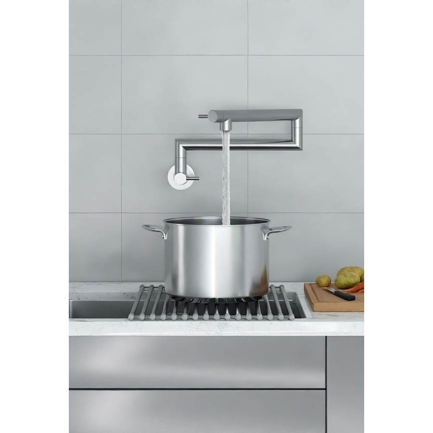 KFA Armatura 6623-030-22 - Grifo de cocina con brazo articulado DUERO POT FILLER, acero inoxidable