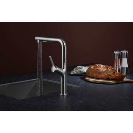 KFA Armatura 6623-220-22 - Grifo de fregadero con rociador extraíble DUERO DESIGN acero inoxidable