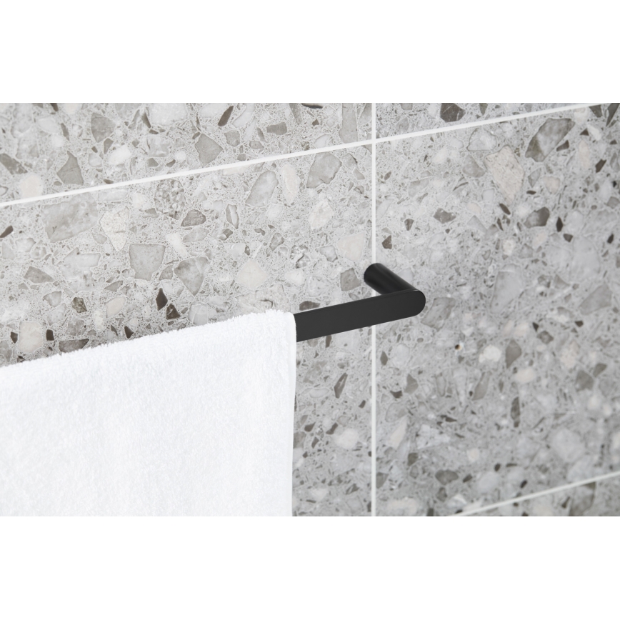 KFA Armatura 864-027-81 - Toallero de pared 62 cm acero inoxidable/mate negro