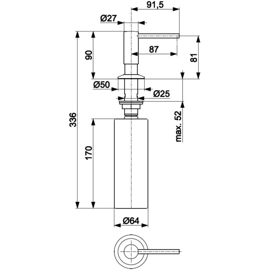 KFA Armatura 990-100-31 - Dispensador de jabón empotrado DUERO acero inoxidable/oro cepillado