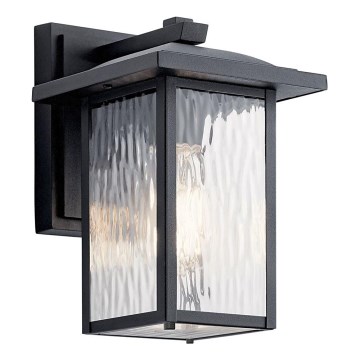 Kichler - Aplique de exterior CAPPANNA 1xE27/60W/230V IP44 negro