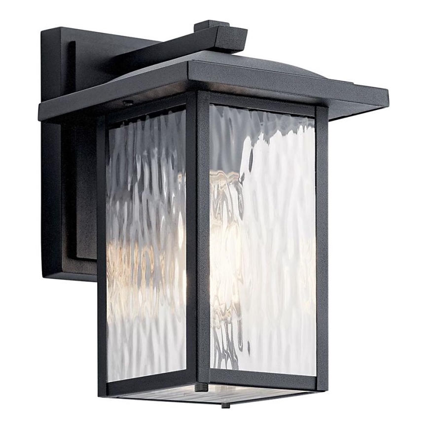 Kichler - Aplique de exterior CAPPANNA 1xE27/60W/230V IP44 negro
