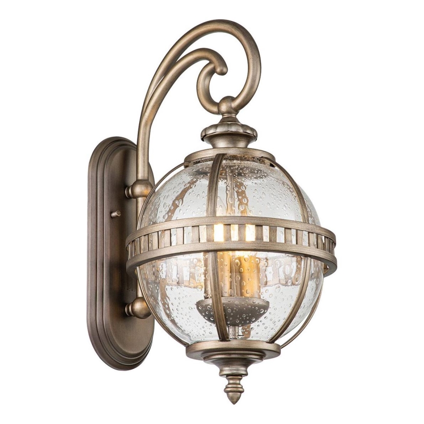 Kichler - Aplique de exterior HALLERON 2xE14/40W/230V IP44