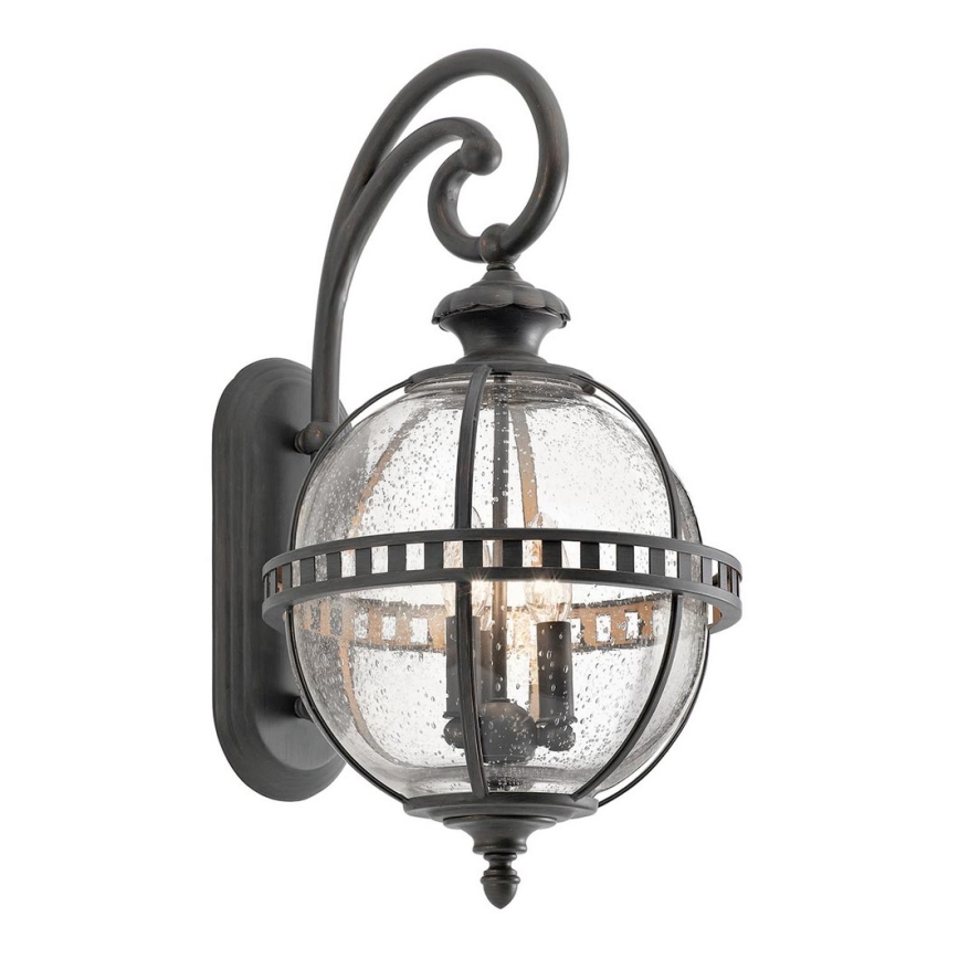 Kichler - Aplique de exterior HALLERON 3xE14/60W/230V IP44