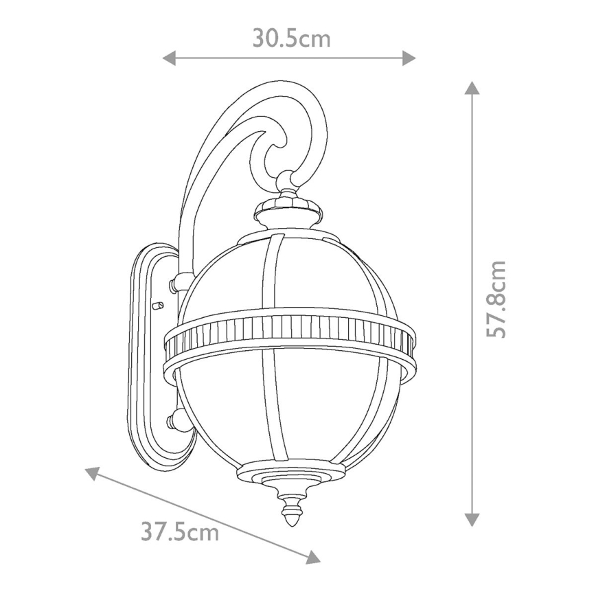 Kichler - Aplique de exterior HALLERON 3xE14/60W/230V IP44