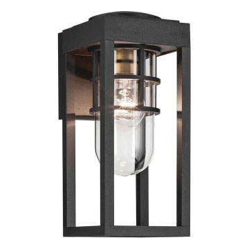 Kichler - Aplique de exterior HONE 1xE27/60W/230V IP44 negro